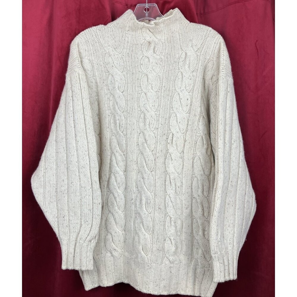 S M L XL Oversize Pringle Fisherman Sweater Unisex Boyfriend Cable Knit Cashmere